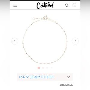 Catbird NYC tinsel white gold bracelet